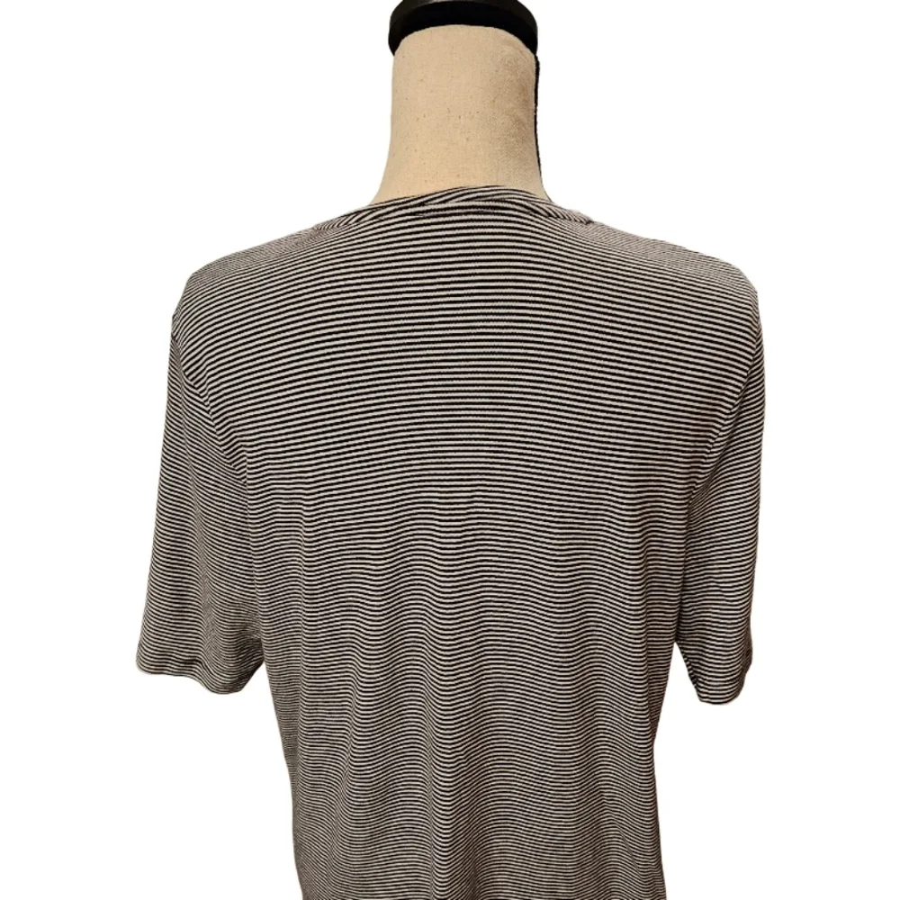 Chico's Black and White Striped Shirt - Picture 5 of 6